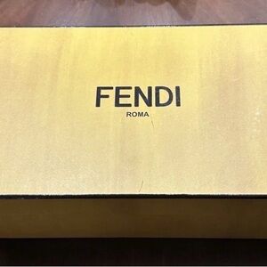 Fendi Luxurious Gold Storage Box 12.5 x 7.5 x5 inches